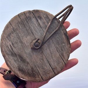 Antique Wooden Pulley Rustic Farm Tool Primitive Decor